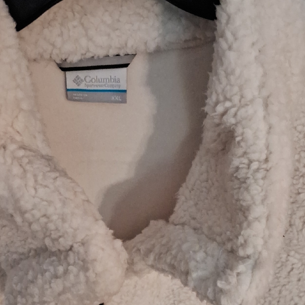 Columbia Off-White Fleece Jacket..Size::XXL